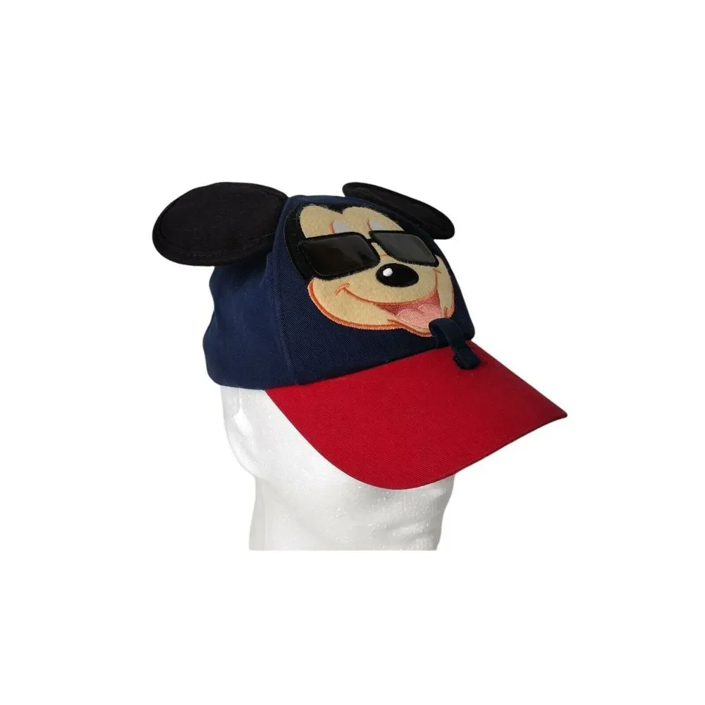 Vintage Disney Parks Mickey Mouse Hat Cap Youth Size Cool Mickey With Sunglasses